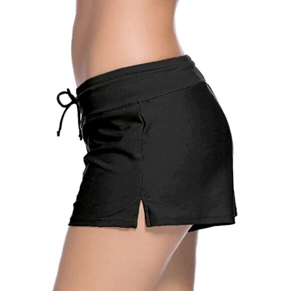 Gray Quick Dry Swimsuit Board Shorts w/ Drawstring - Picture 4 of 9